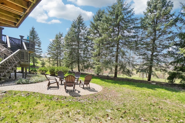 372 Overlook Dr, Oxford, MI 48371 - view of yard featuring stairway and a patio area