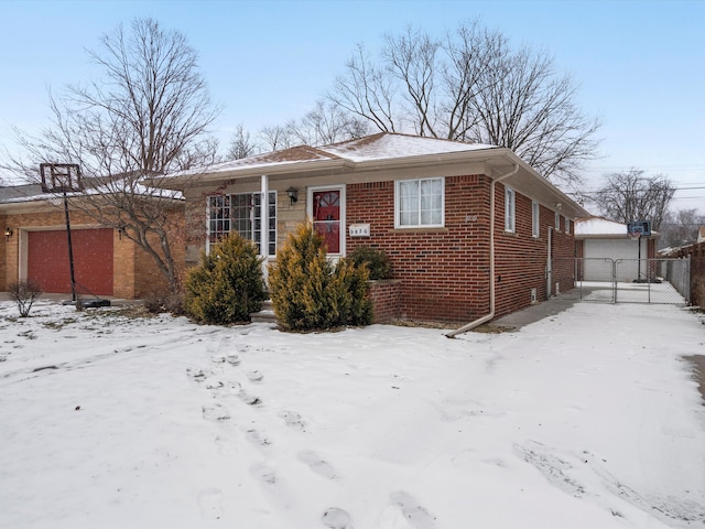 bungalow featuring a garage