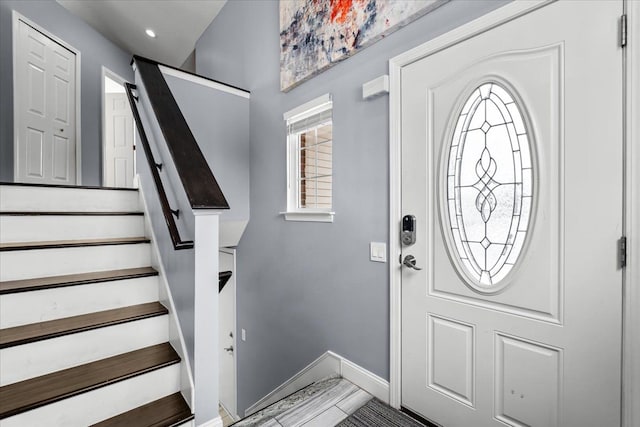 entryway with plenty of natural light