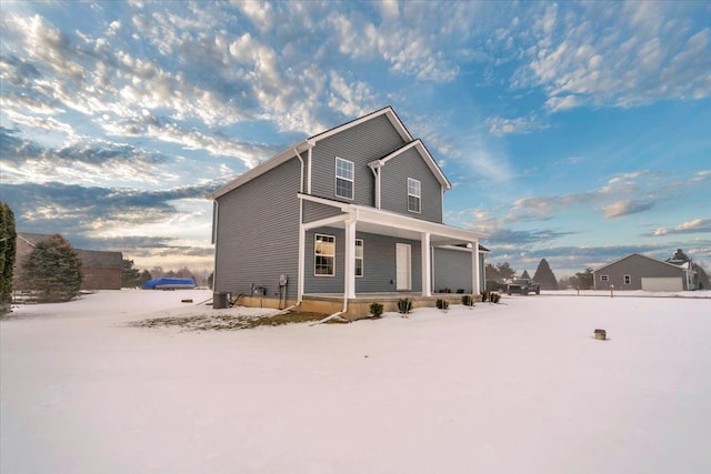 exterior space featuring covered porch