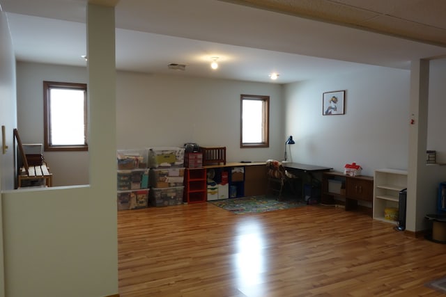 misc room featuring wood-type flooring