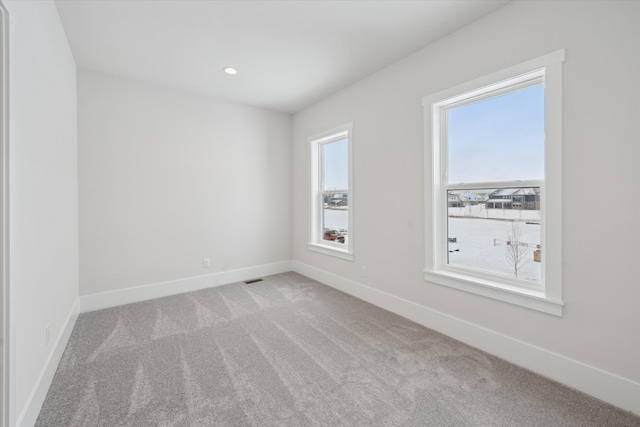 empty room with light carpet