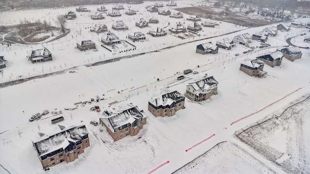 view of snowy aerial view