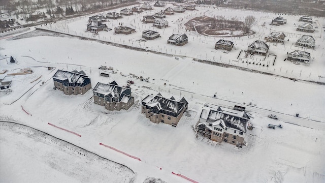 view of snowy aerial view