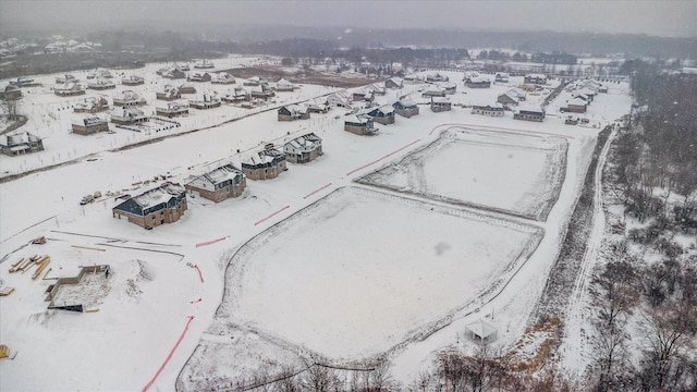 view of snowy aerial view