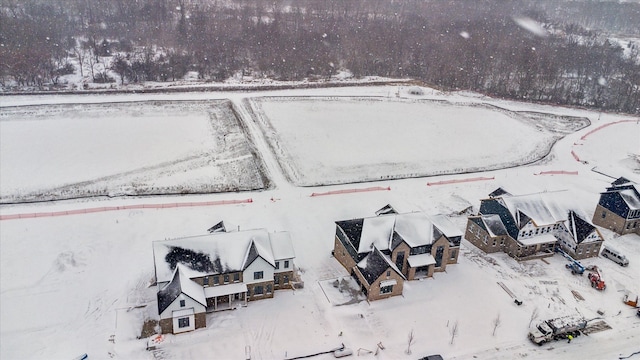 view of snowy aerial view