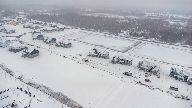 view of snowy aerial view