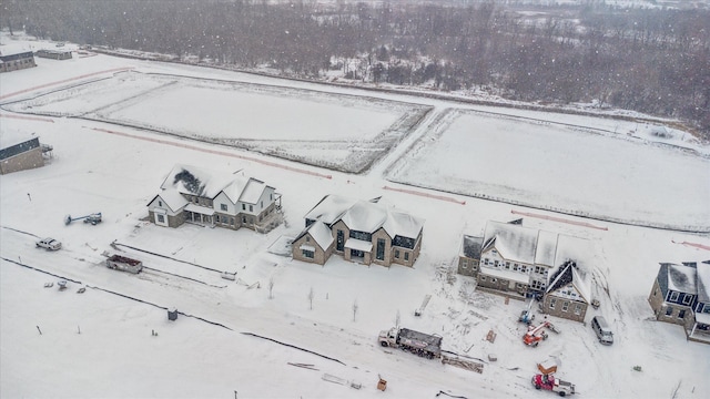 view of snowy aerial view