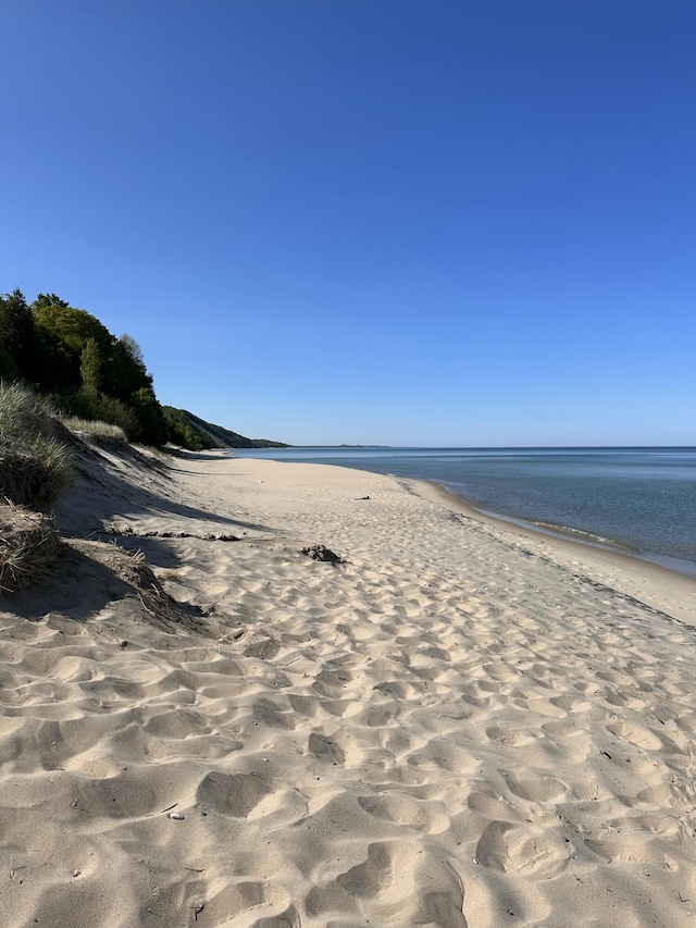 water view with a view of the beach