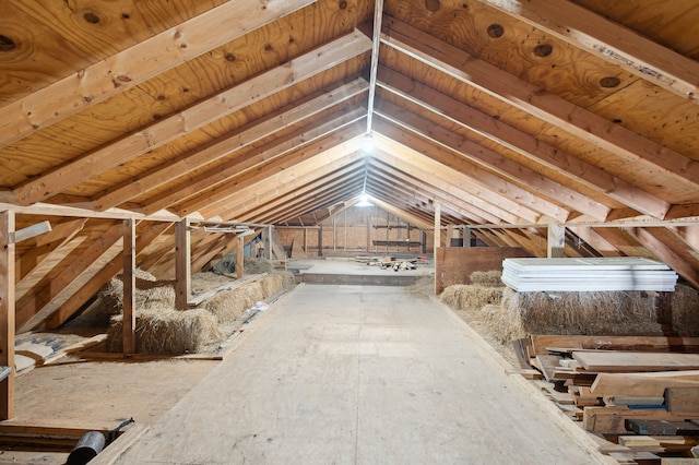 view of attic