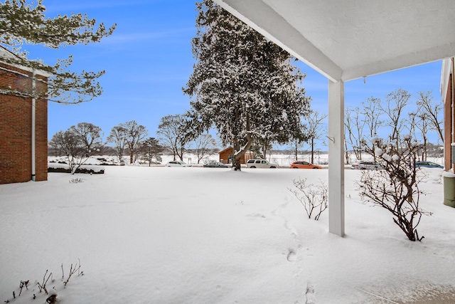 view of snowy yard