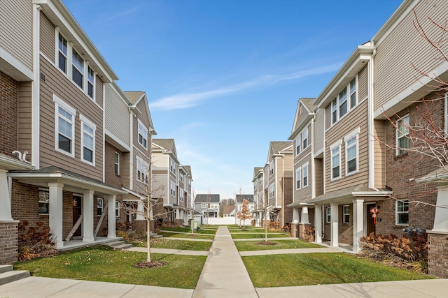 view of community with a lawn