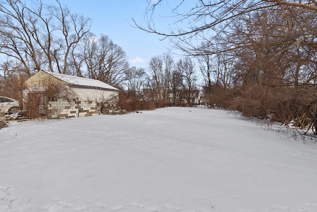 view of snowy yard