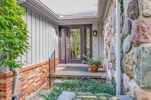 view of doorway to property