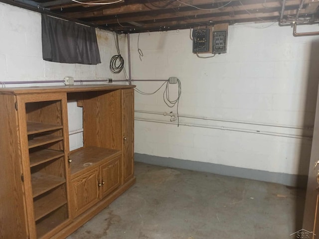 view of basement