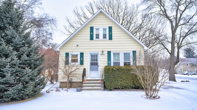 view of bungalow-style home