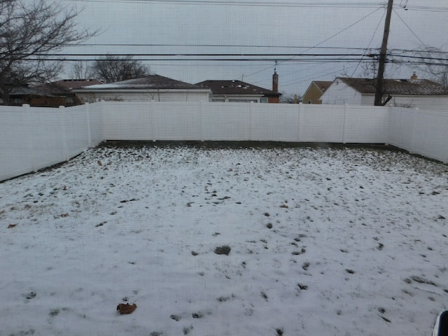 view of snowy yard