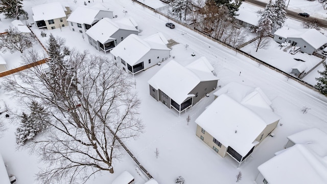 view of snowy aerial view