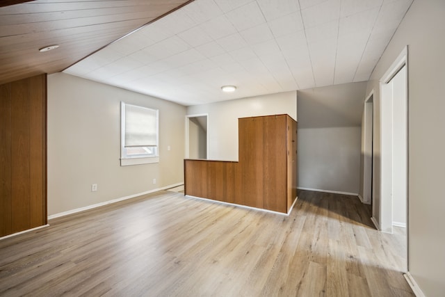 interior space with light hardwood / wood-style flooring