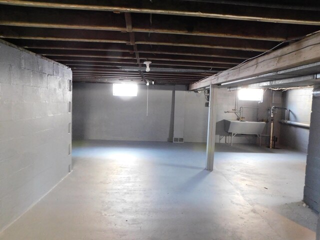 1336 Agard Ave, Benton Harbor, MI 49022 - below grade area with a sink