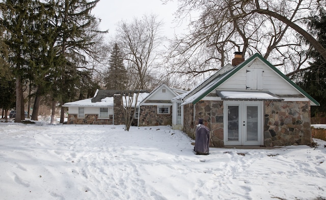 view of front of house featuring french doors