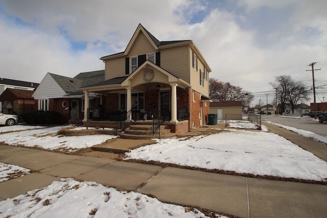 view of front of property with a porch