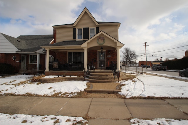 view of front of house with covered porch