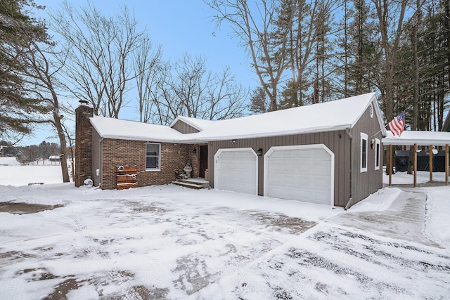 view of front of home featuring a garage