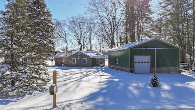 exterior space featuring a garage