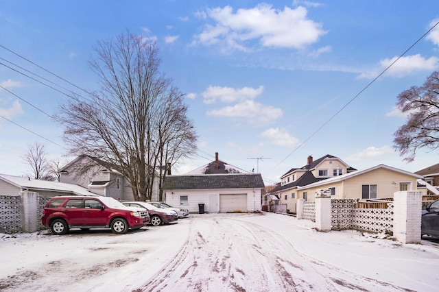 view of front facade with a garage