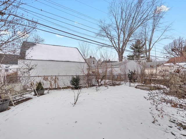 view of snowy yard