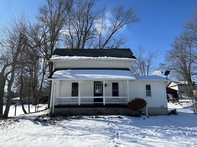 view of front of home with a porch