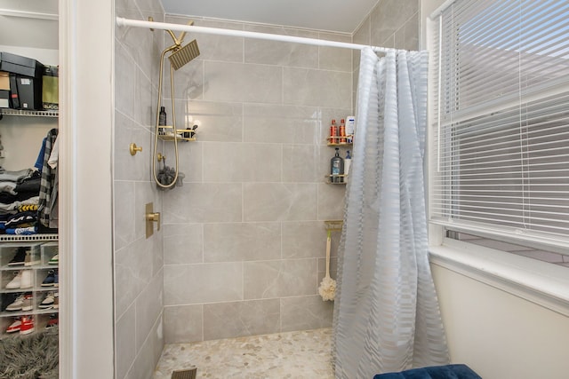 bathroom with walk in shower