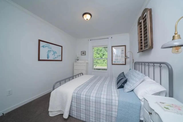 bedroom featuring ornamental molding