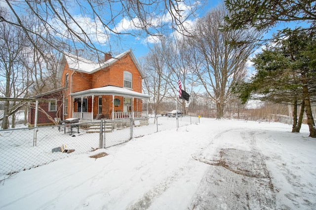 exterior space featuring covered porch