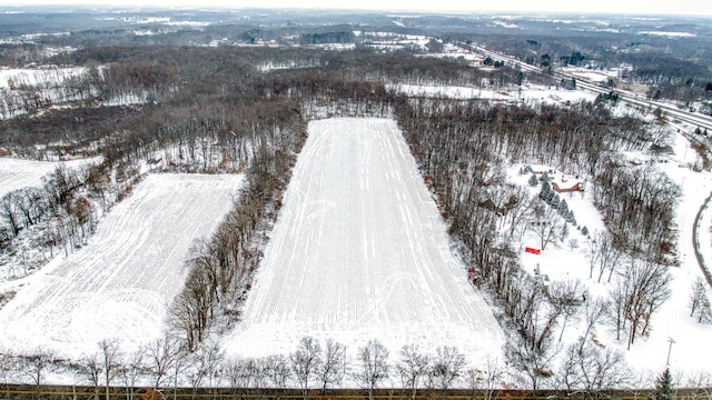 view of snowy aerial view