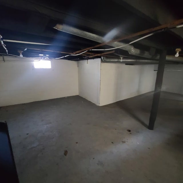 view of basement