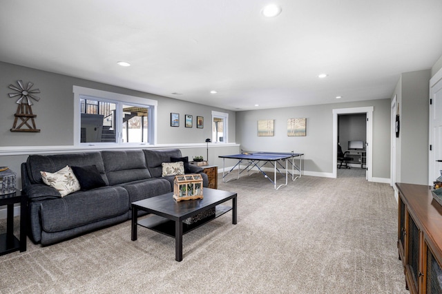 view of carpeted living room