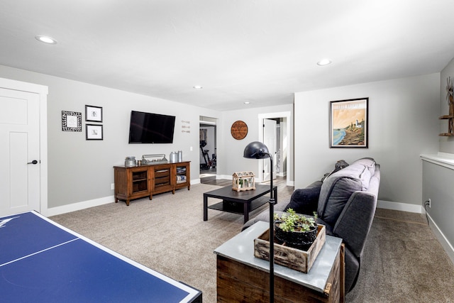 view of carpeted living room