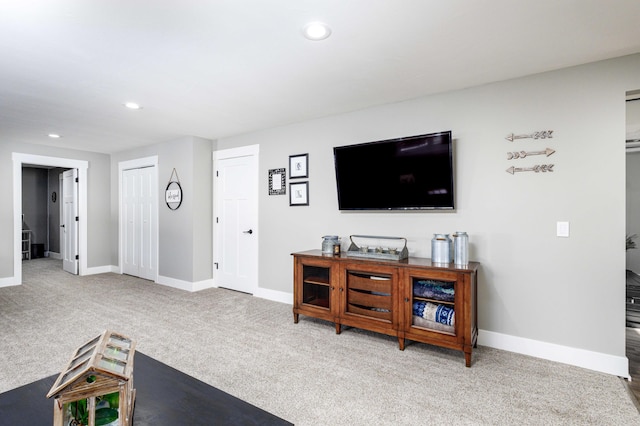 view of carpeted living room