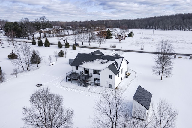 view of snowy aerial view