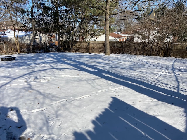 view of snowy yard