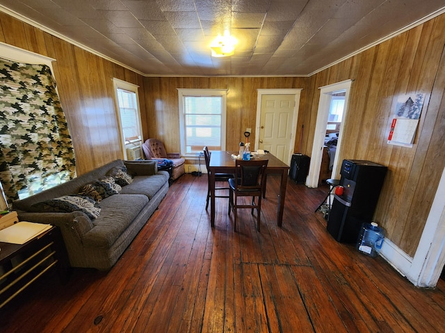 dining area featuring dark hardwood / wood-style flooring