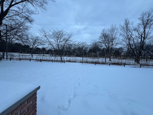 view of snowy yard