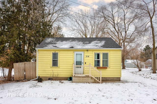 view of bungalow-style home