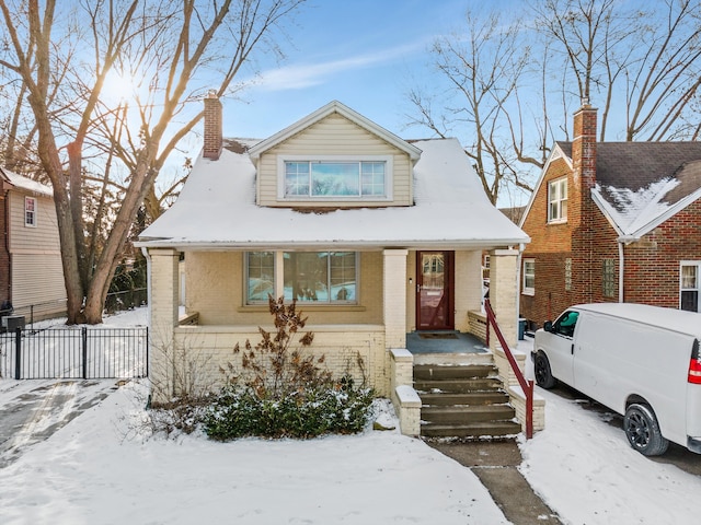 view of bungalow-style home