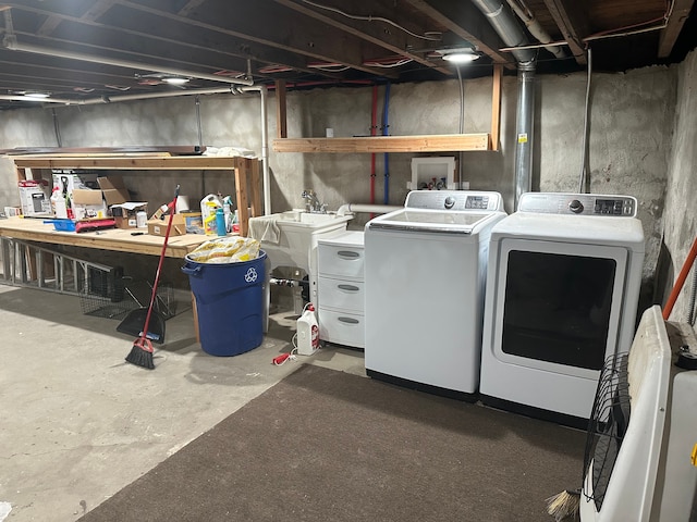 laundry area featuring independent washer and dryer