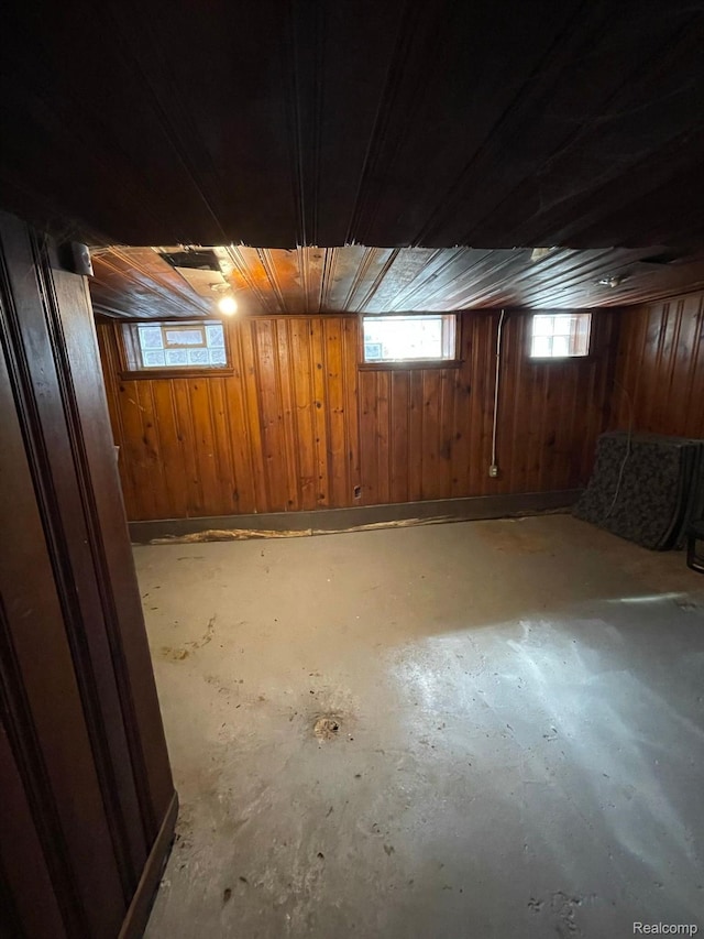 19254 Keystone St, Detroit, MI 48234 - basement with wooden walls