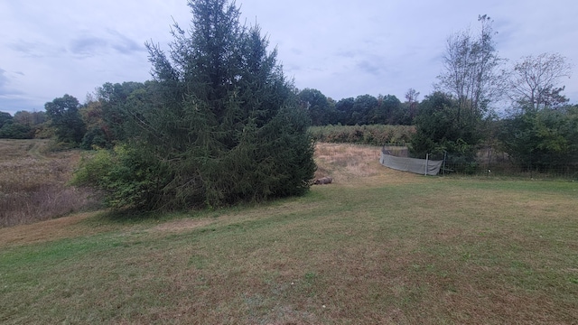 view of yard with a rural view