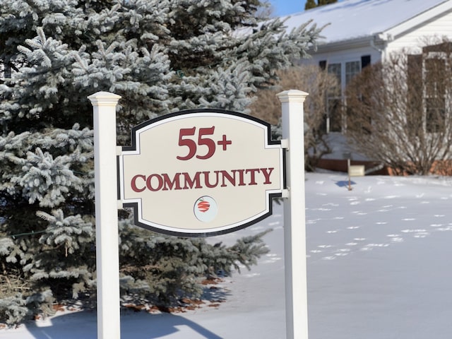 view of community sign